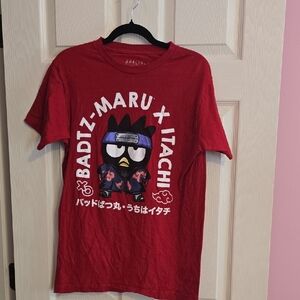 Hello Kitty x Naruto Shippuden Red Graphic Tee